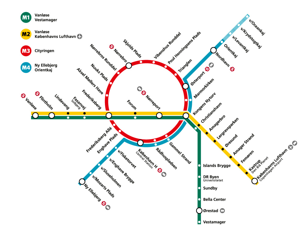 Airport transfer Passion Copenhagen metro map copenhagen