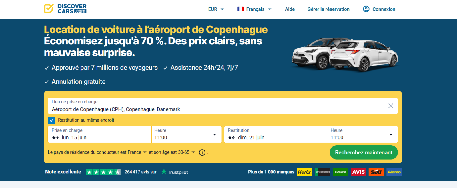 Location voiture Passion Copenhague